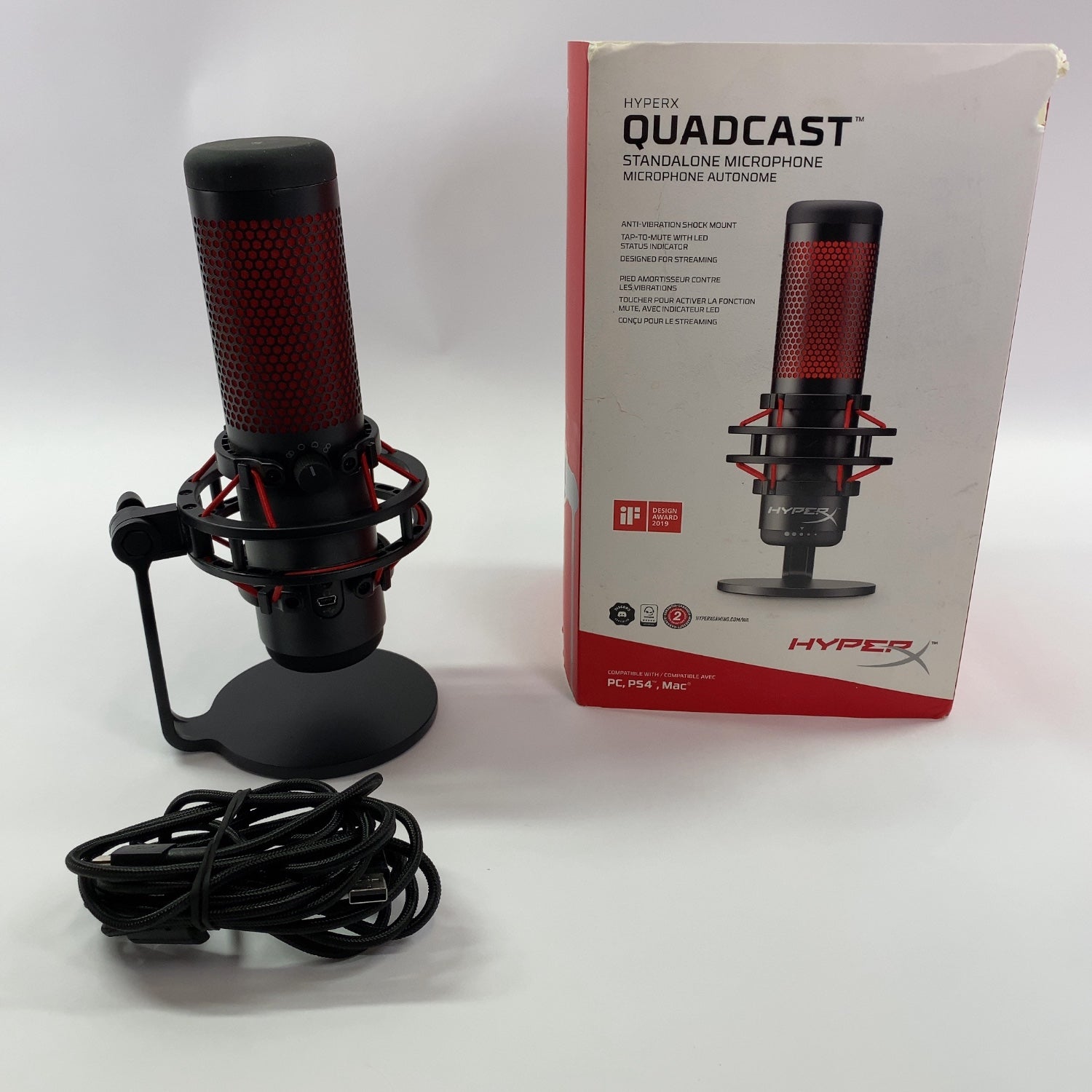 HyperX HX-MICQC-BK Kingston HyperX QuadCast Professional Gaming