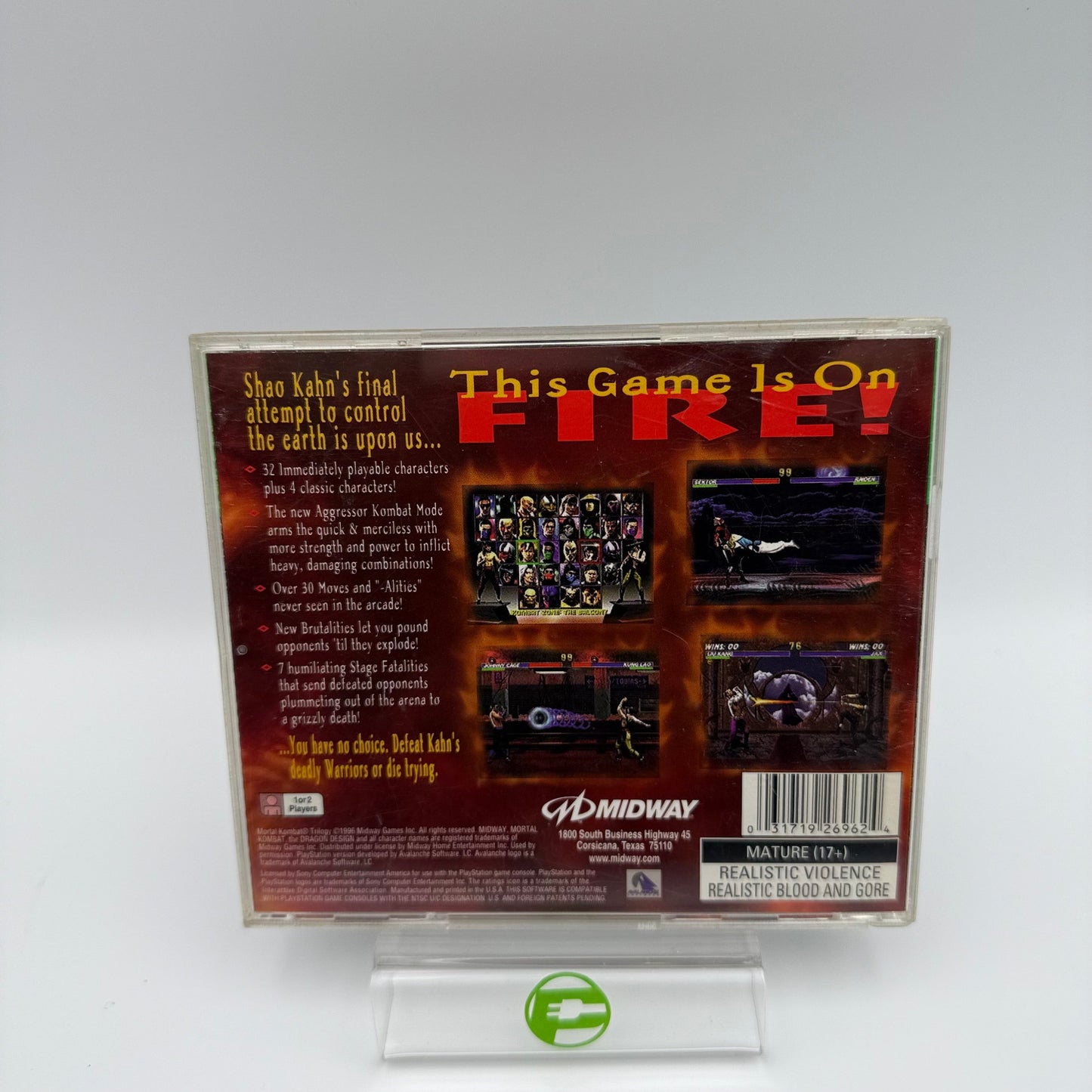 Mortal Kombat Trilogy (Sony PlayStation 1 PS1, 1995)