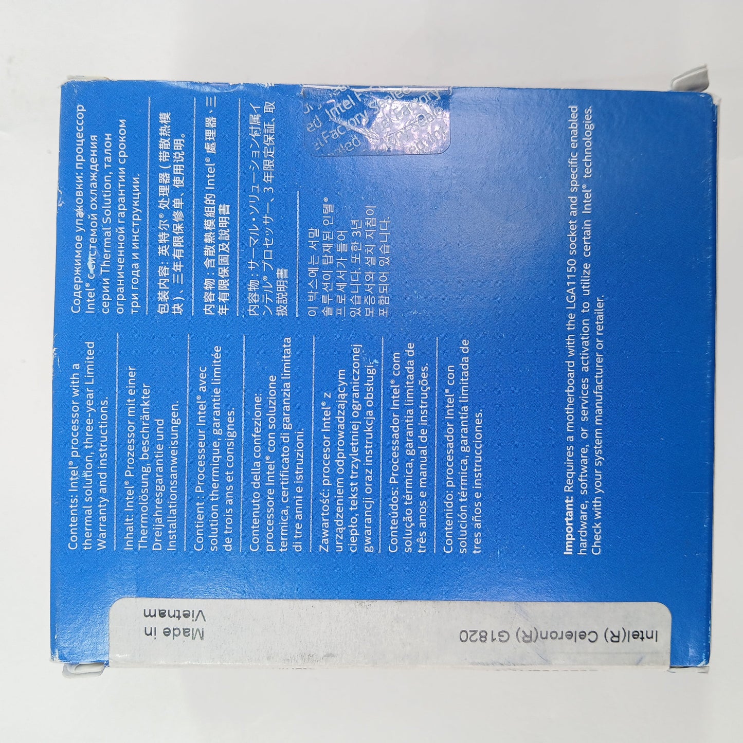 New Intel Celeron G1820 BX80646G1820 CPU, LOT OF 5