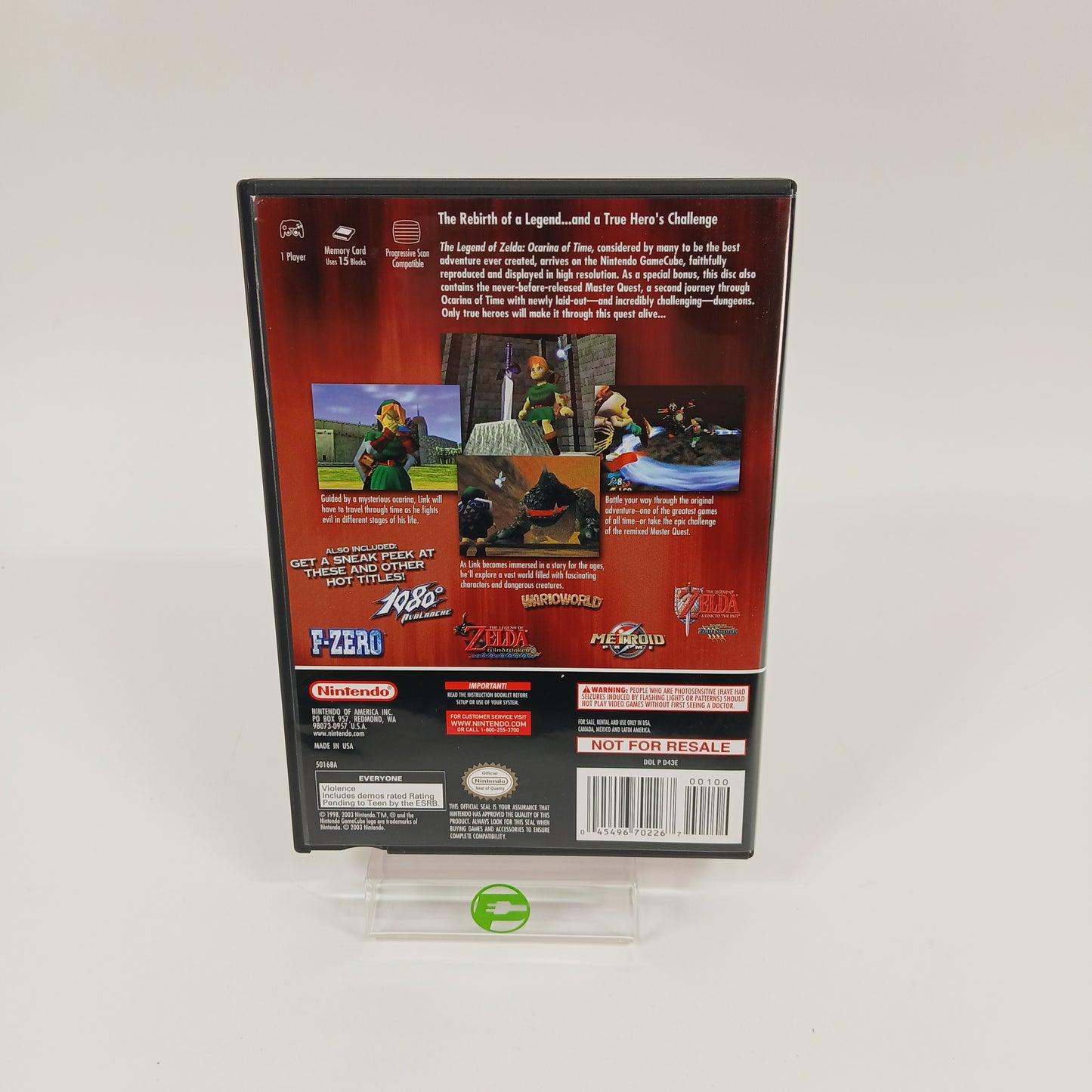 Zelda Ocarina of Time Master Quest (Nintendo GameCube, 2003) Complete in Box