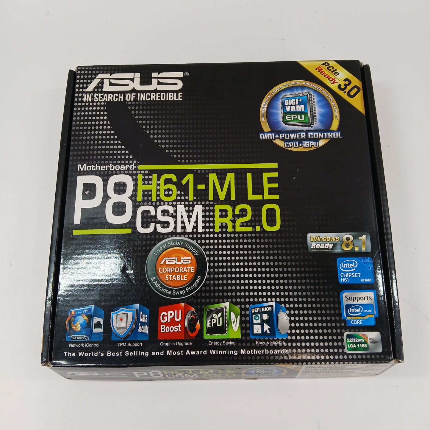 New ASUS P8H61-M LGA 1155 microATX Motherboard