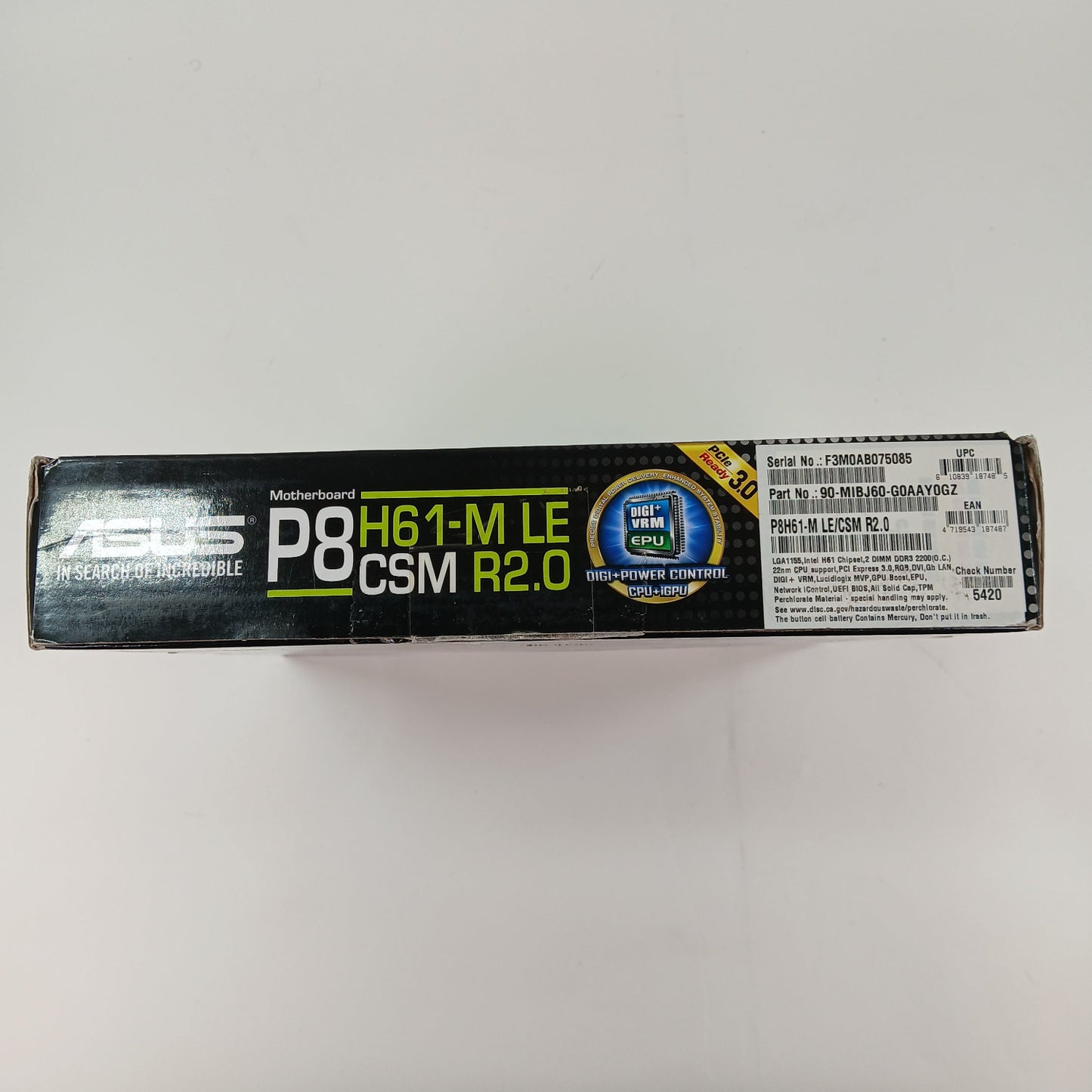New ASUS P8H61-M LGA 1155 microATX Motherboard