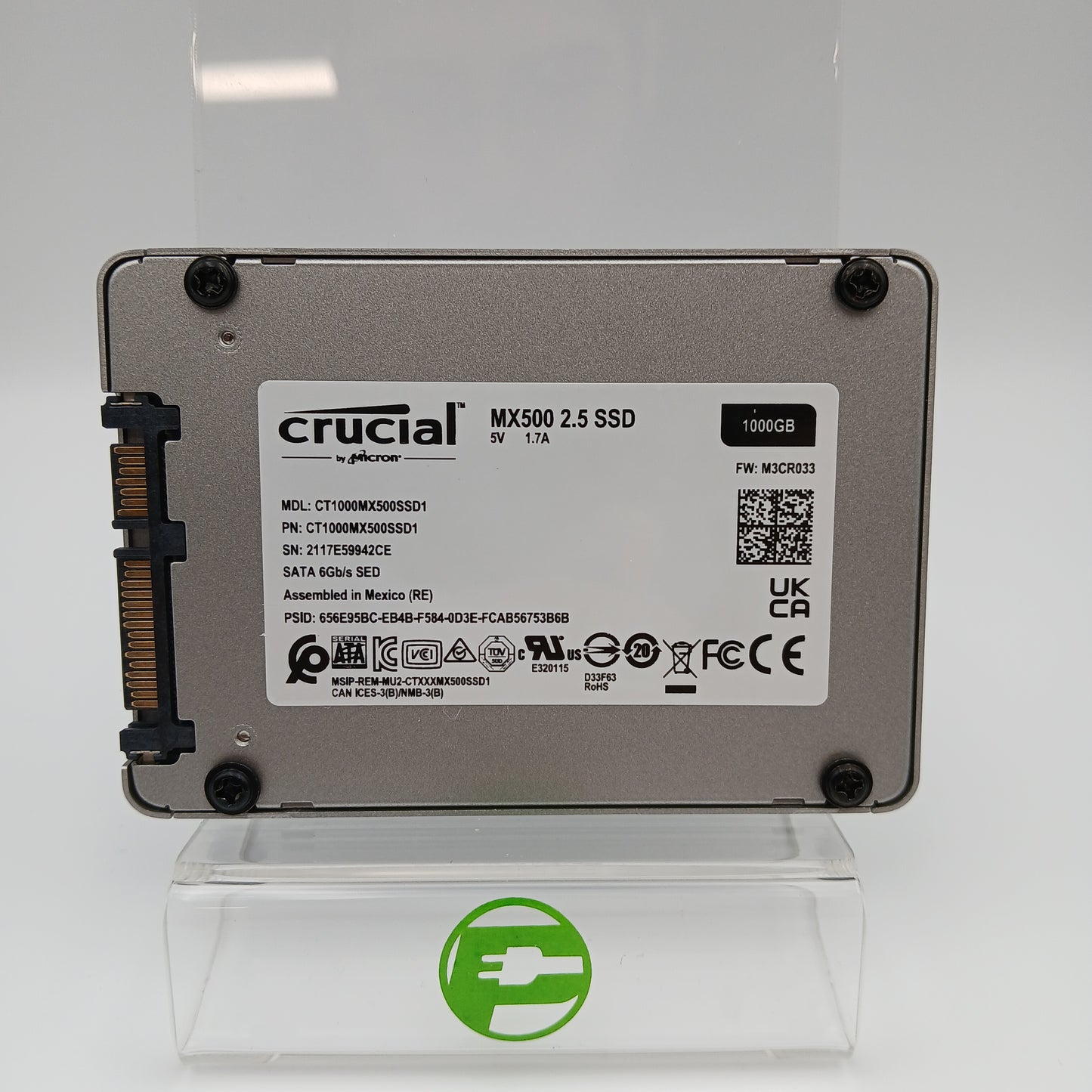 Crucial 2.5" MX500 SSD 1TB SATA III 6Gbps SSD CT1000MX500SSD1