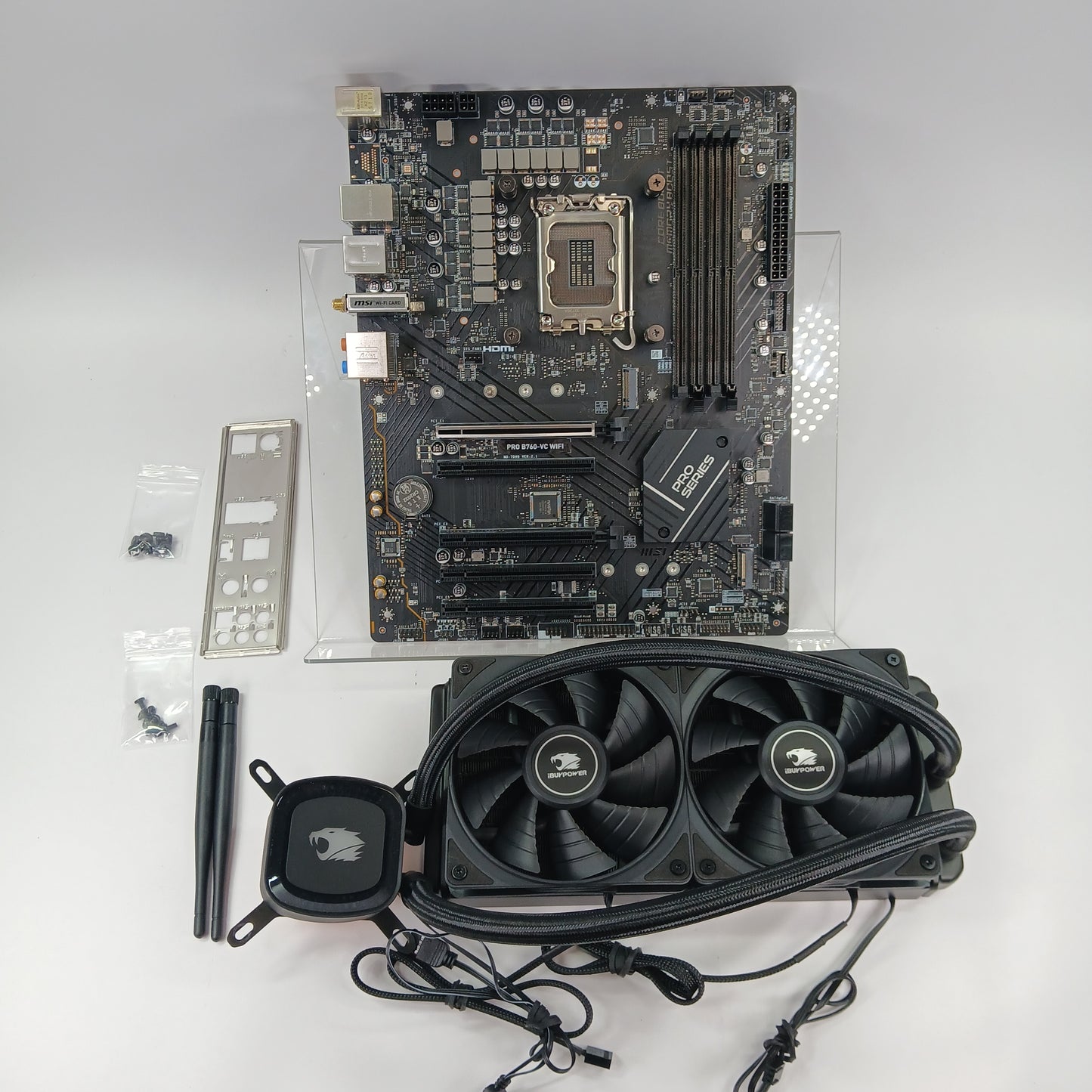 MSi Pro B760-VC WiFi LGA 1700 ATX and iBUYPOWER-AW4 240mm Liquid Cooler