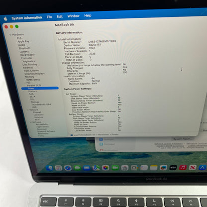 2020 Apple MacBook Air 13.3" M1 7C GPU 3.2GHz 8GB RAM 256GB SSD A2337