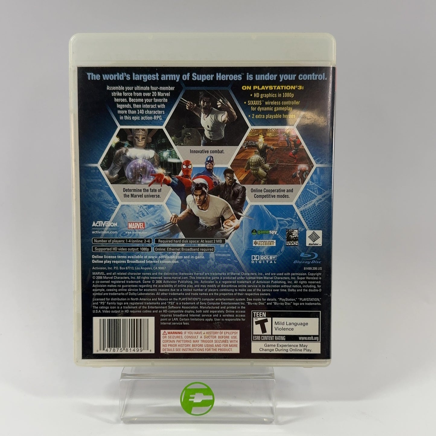 Marvel Ultimate Alliance (Sony PlayStation 3 PS3, 2006)