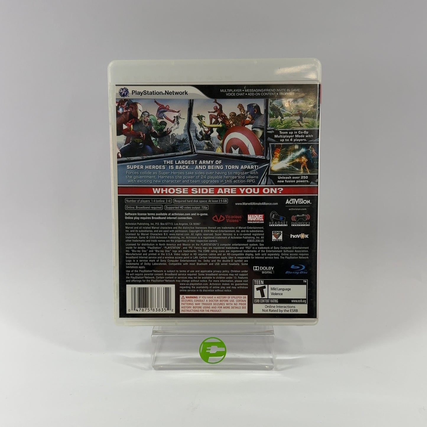 Marvel Ultimate Alliance 2 (Sony PlayStation 3 PS3, 2009)
