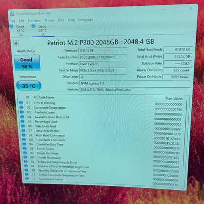 Patriot 2280mm P300 2TB M.2 NVMe Gen 3.0 x 4 SSD P300P2TBM28