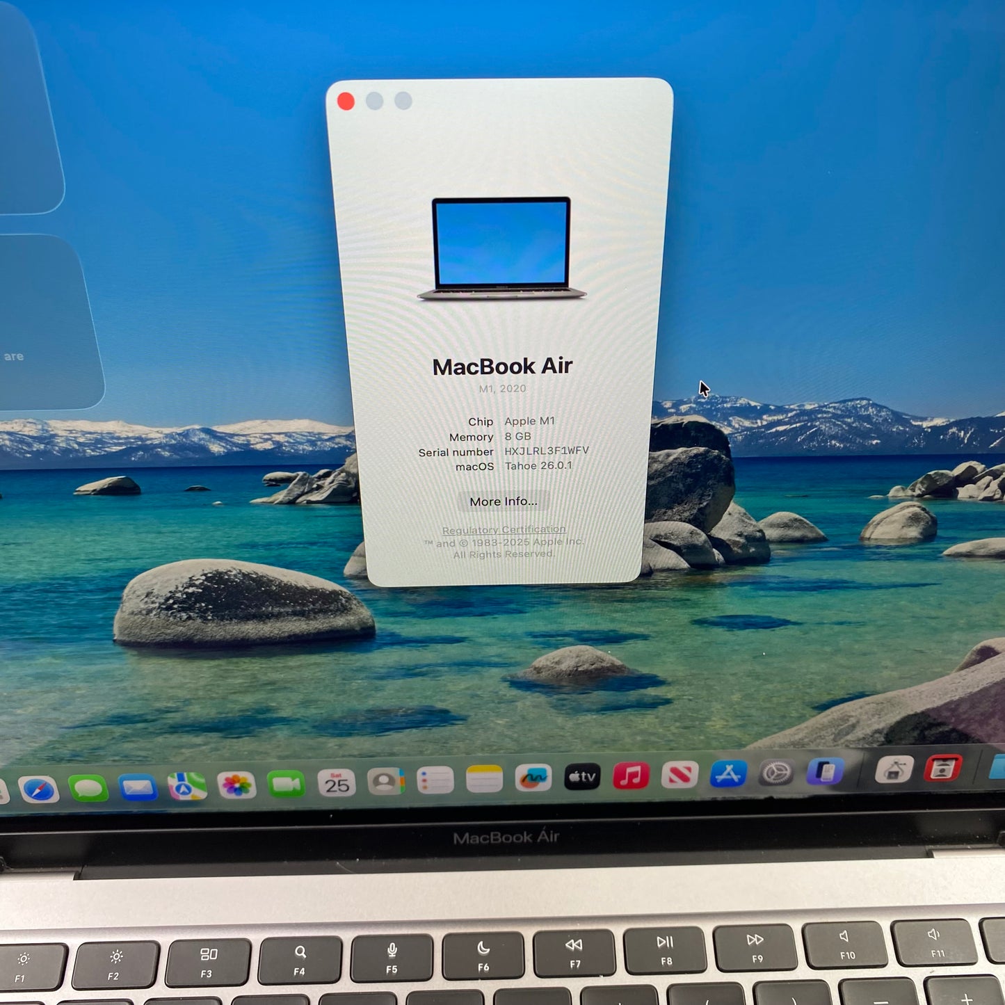 2020 Apple MacBook Air 13.3" M1 7C GPU 3.2GHz 8GB RAM 256GB SSD A2337