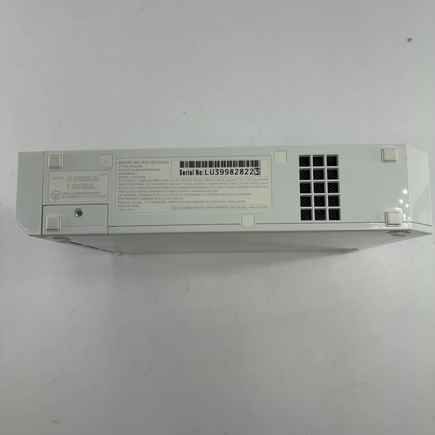 Nintendo Wii Console Gaming System RVL-001 White
