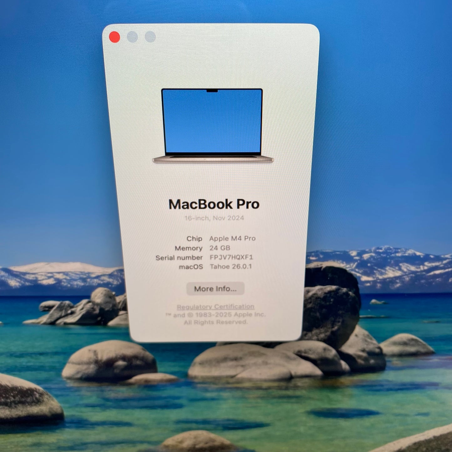 2024 Apple MacBook Pro 16" M4 Pro 20C GPU 4.5GHz 24GB RAM 512GB SSD MX2T3LL/A