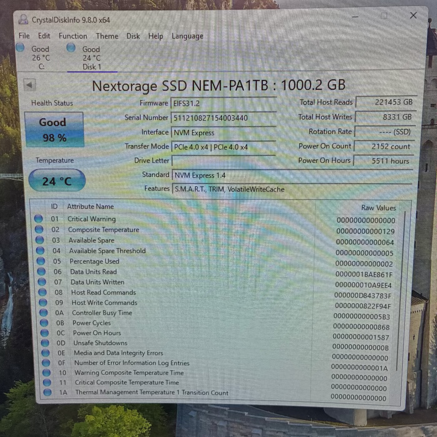 Nextorage 1TB M.2 SSD NEM-PA1TB