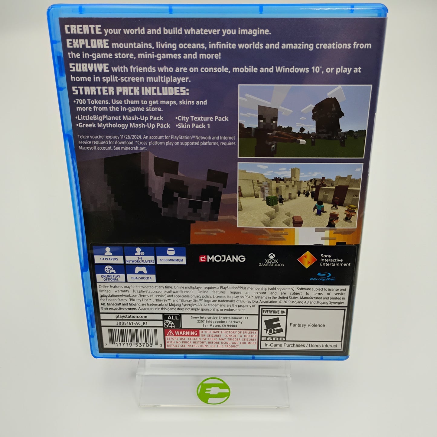 Minecraft Starter Collection (Sony PlayStation 4 PS4, 2019) Expired Code