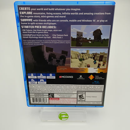 Minecraft Starter Collection (Sony PlayStation 4 PS4, 2019) Expired Code