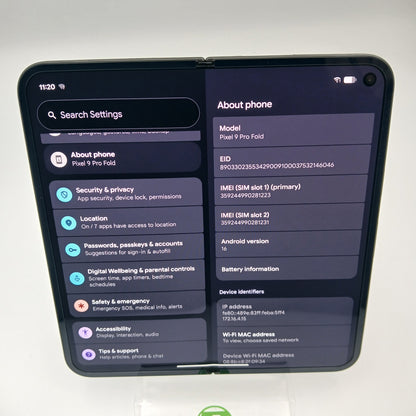 Unlocked Google Pixel 9 Pro Fold 256GB Charcoal GGH2X