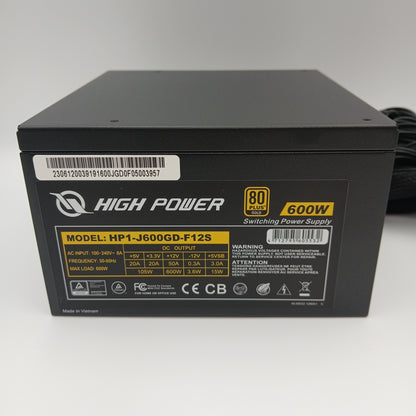 High Power 600W HP1-J600GD-F12S 80 Plus Gold Non Modular Switching Power Supply