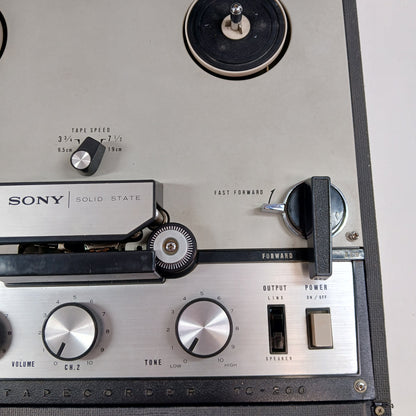 SONY TC 200 Stereo TAPECORDER w/ Detachable Speakers + 2x Film Reels [READ]