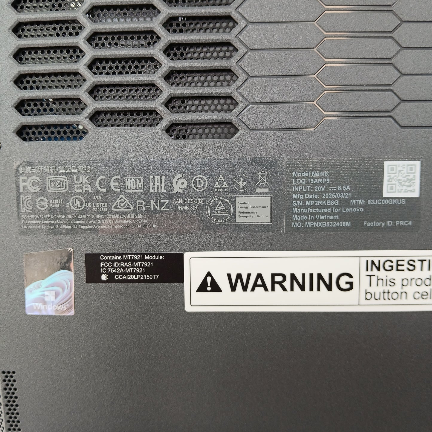 Lenovo LOQ 15ARP9 15.6" Ryzen 5 7235HS 12GB RAM 512GB GeForce RTX 4050 Warranty