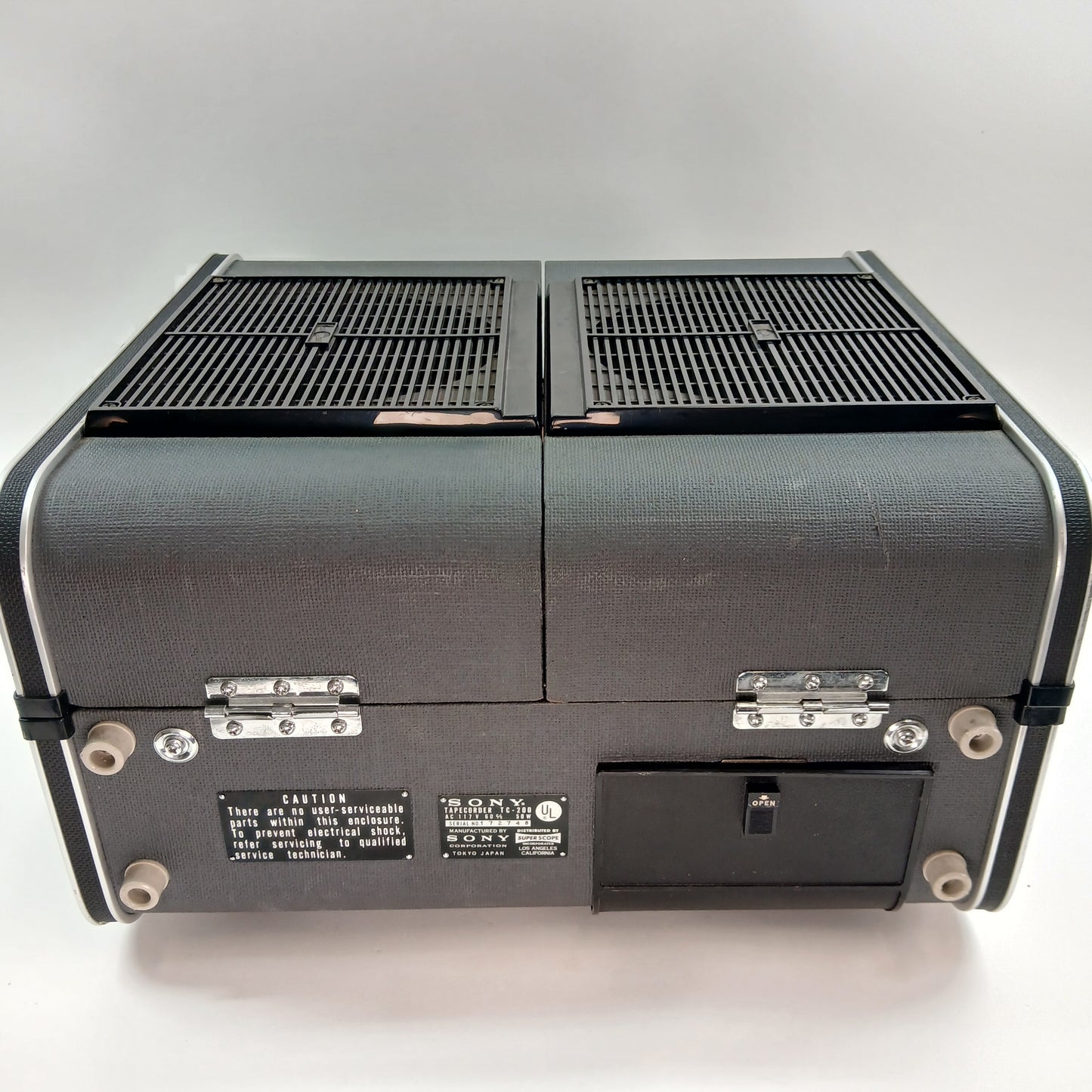 SONY TC 200 Stereo TAPECORDER w/ Detachable Speakers + 2x Film Reels [READ]