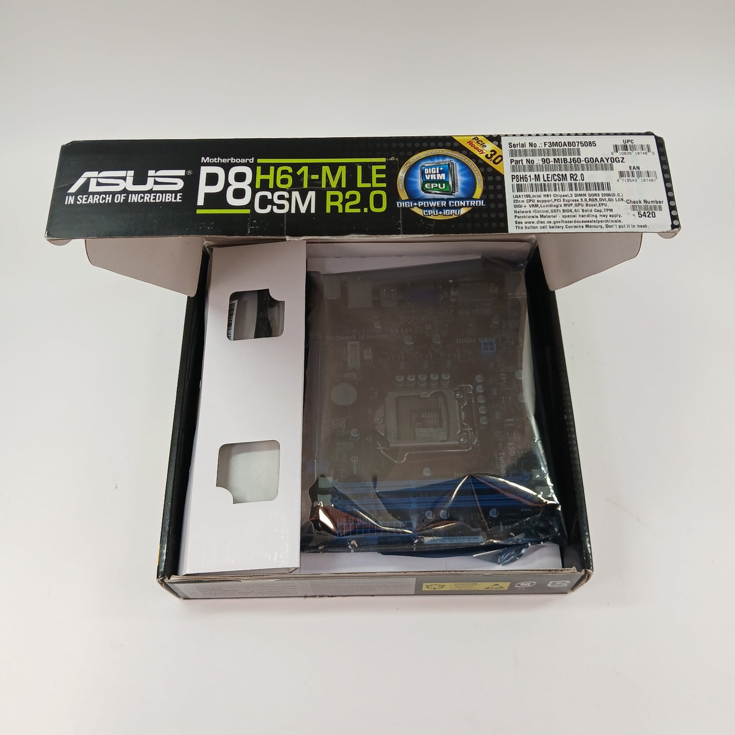 New ASUS P8H61-M LGA 1155 microATX Motherboard