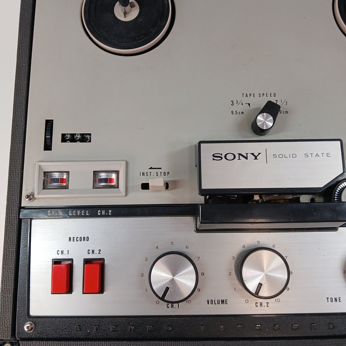 SONY TC 200 Stereo TAPECORDER w/ Detachable Speakers + 2x Film Reels [READ]
