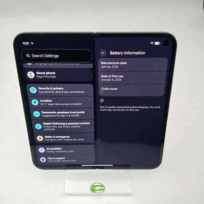 Unlocked Google Pixel 9 Pro Fold 256GB Charcoal GGH2X