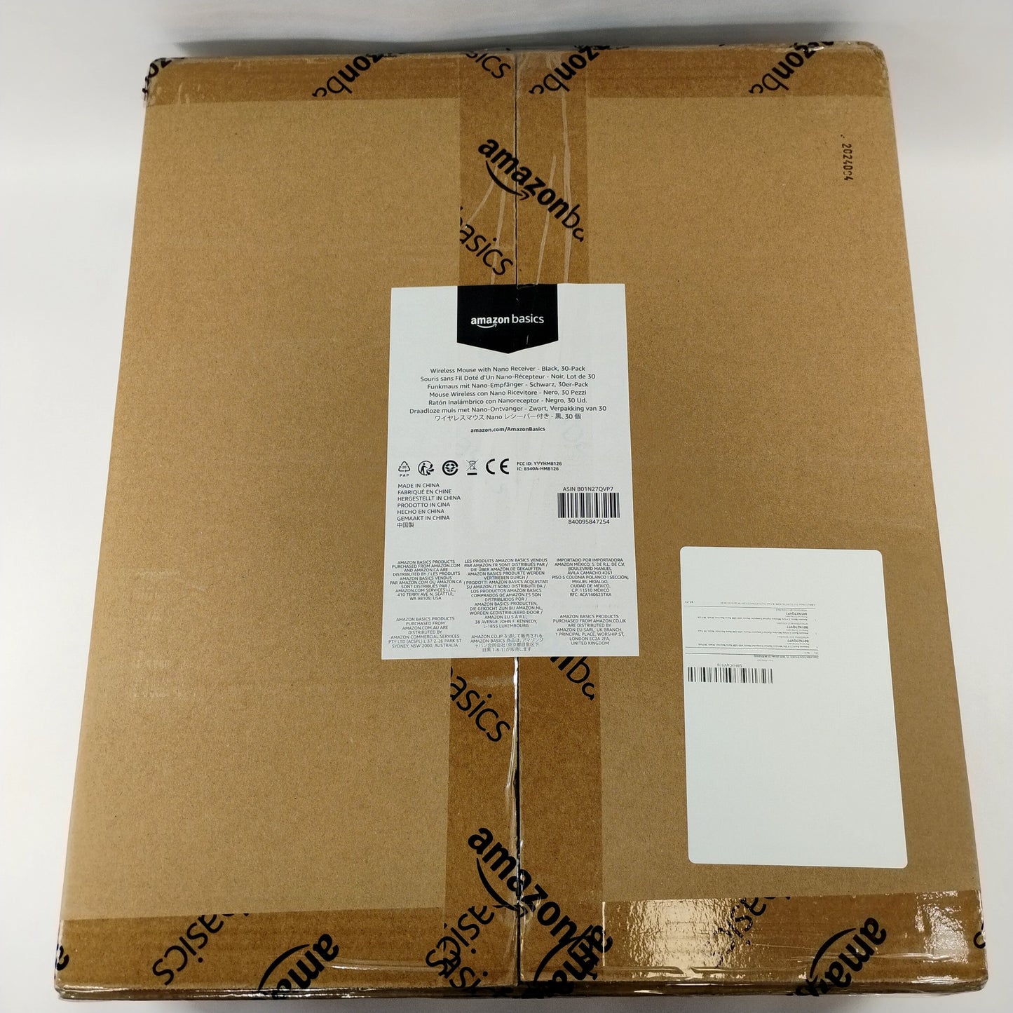 New Amazon Basics Wireless Mouse Nano Receiver Black 30 Pack