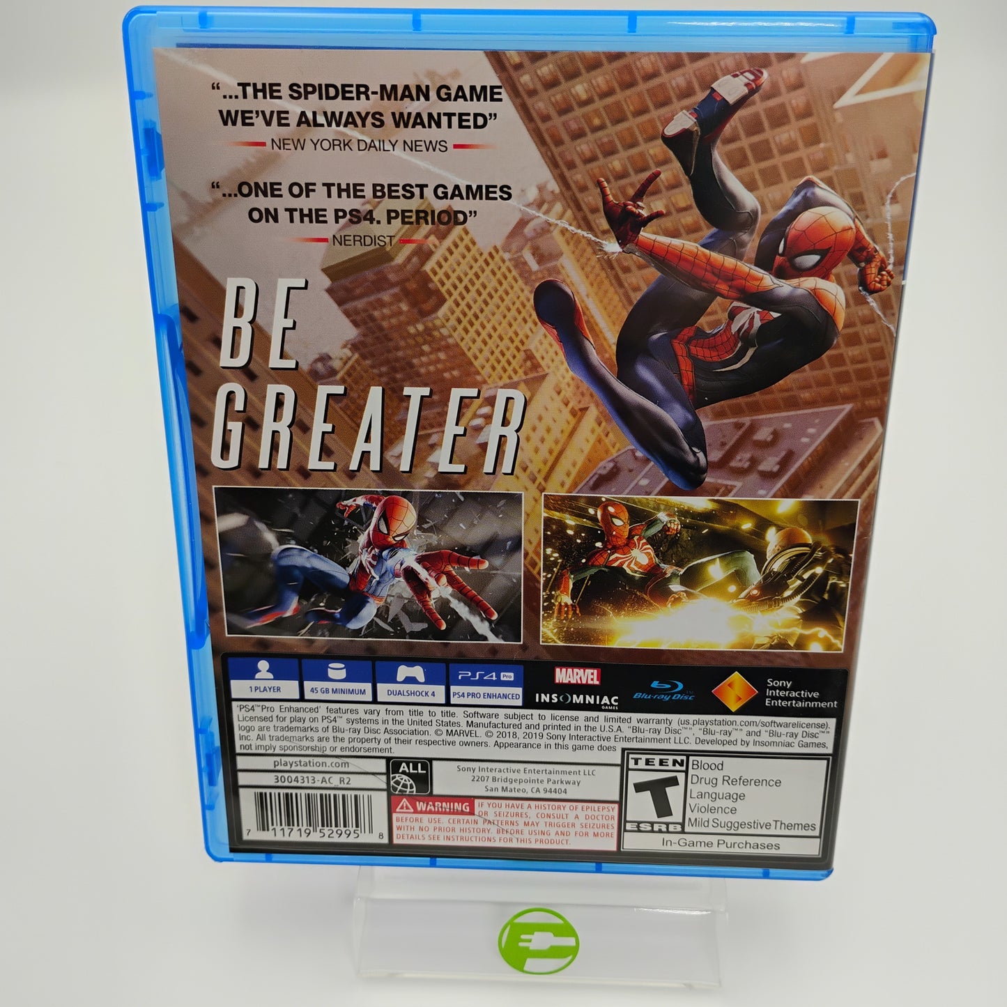 Marvel Spiderman [Game of the Year] (Sony PlayStation 4 PS4, 2019)