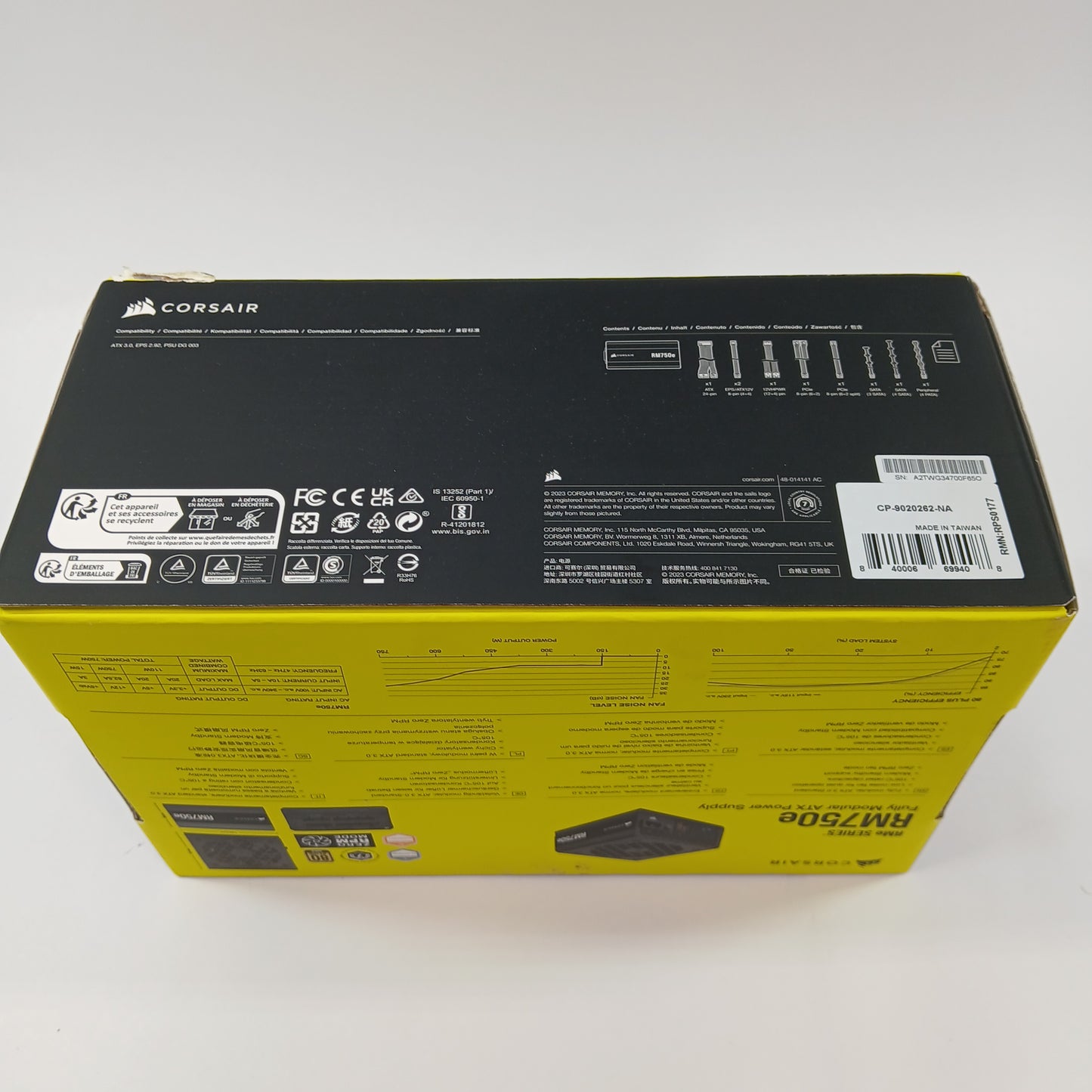 Corsair RM750e RPS0177 80 Plus Gold 750W Fully Modular Switching Power Supply